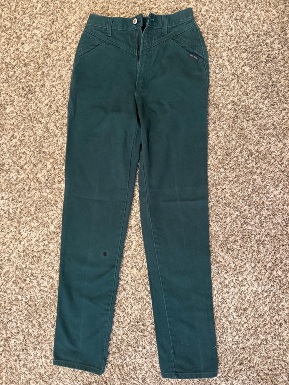 Rockies Forest Green Straight Leg Jeans